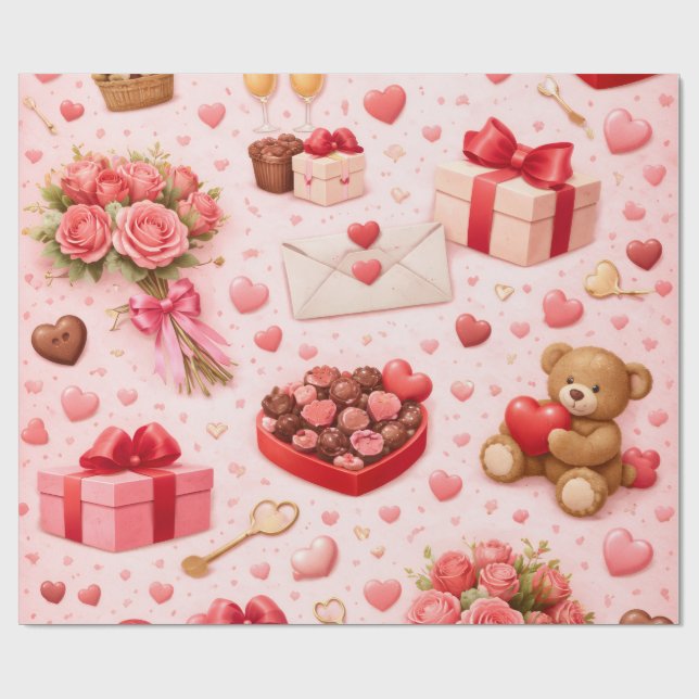 Papel De Presente Wrapping Paper - wrapping love (Aberto)