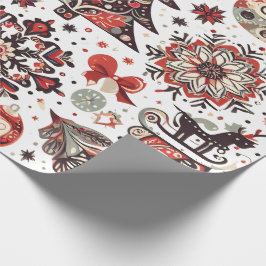 Papel De Presente Wrapping with Christmas Motifs n10