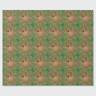 Papel De Presente Wreath Dachshund