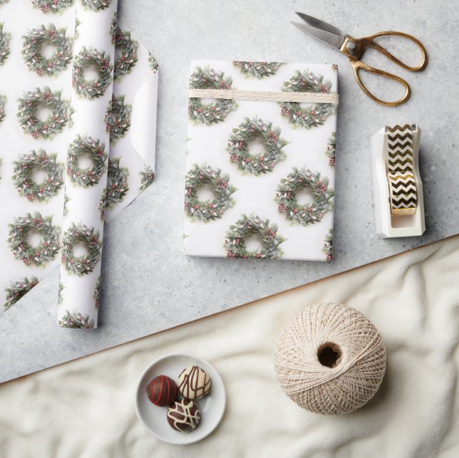 Papel De Presente Wreath Natal (Artesanato)