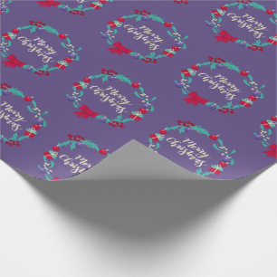 Papel De Presente Wreath Natal