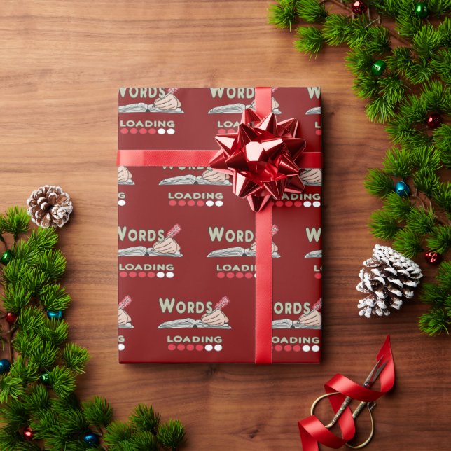 Papel De Presente Writing Words (Presente de Natal)