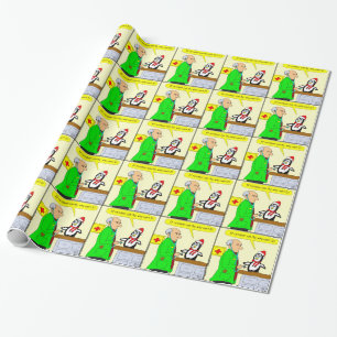 Papel De Presente x14 renas podem voar cartoon