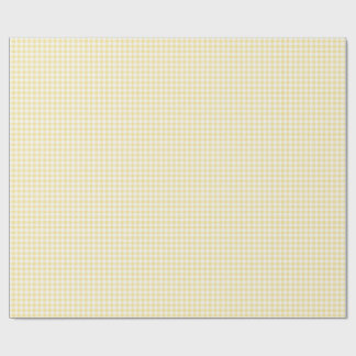 Papel De Presente Xadrez Amarelo