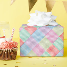 Papel De Presente Xadrez Angular em Patchwork
