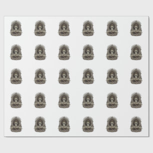 Papel De Presente Xadrez Antigo Checkmate Skull King