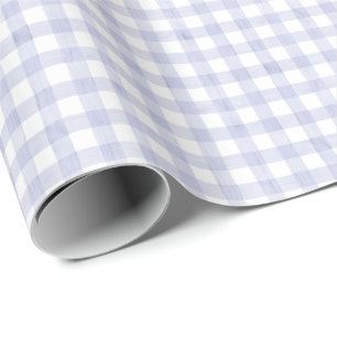 Papel De Presente Xadrez Azul Aquarela