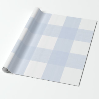 Papel De Presente Xadrez Azul Bebê