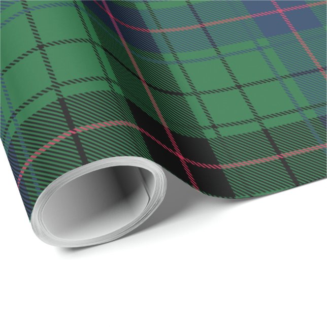 Papel De Presente Xadrez Clan Davidson Classic Rustic Tartan (Ponta do rolo)