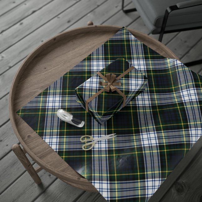 Papel De Presente Xadrez Clássico Clan Gordon Tartã Rústica (Rustic Plaid Clan Gordon Tartan Wrapping Paper)
