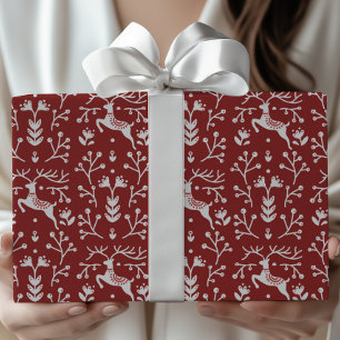 Papel De Presente Xadrez Clássico Festivo de Natal no Estilo Tartan