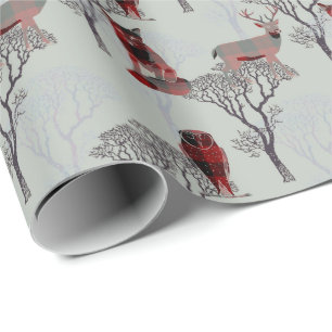 Papel De Presente Xadrez de Búfalo