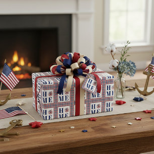 Papel De Presente xadrez de búfalo girassol "Casa" 