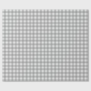 Papel De Presente Xadrez de Búfalo Preto e Branco