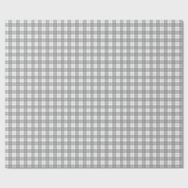 Papel De Presente Xadrez de Búfalo Preto e Branco (Aberto)