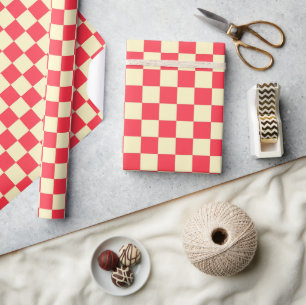 Papel De Presente Xadrez de Buffalo Russo Clássico