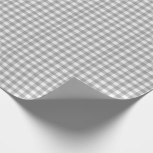 Papel De Presente Xadrez de cinzas Gingham Country Farmhouse Simples