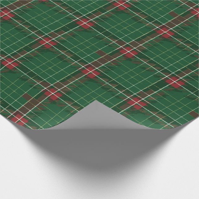 Papel De Presente Xadrez de Natal 8 (Ponta)