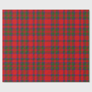 Papel De Presente Xadrez de Natal com Textura de Lã Vermelha