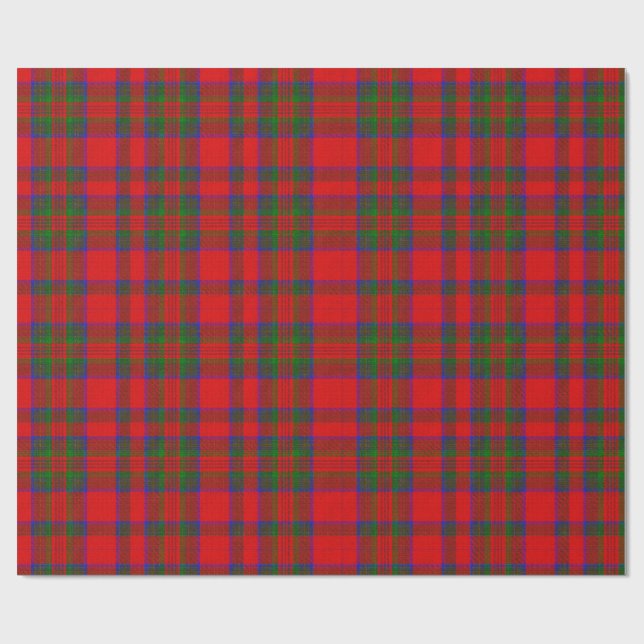 Papel De Presente Xadrez de Natal com Textura de Lã Vermelha (Aberto)