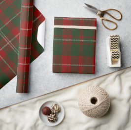 Papel De Presente Xadrez de Natal Elegante