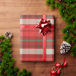 Papel De Presente Xadrez de Natal Tartan