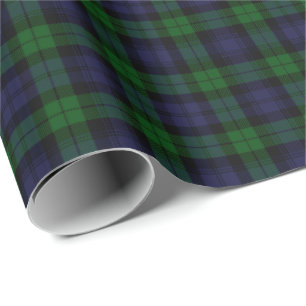 Papel De Presente Xadrez de Tartan do Black Watch