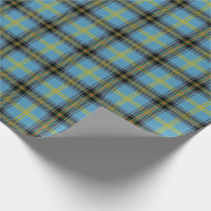 Papel De Presente Xadrez de Tartan escocesa clássica de Bell do cl