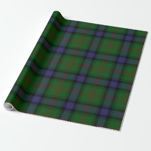 Papel De Presente Xadrez de Tartan escocesa da família do parque