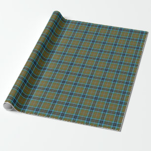 Papel De Presente Xadrez de Tartan escocesa de Thompson do clã