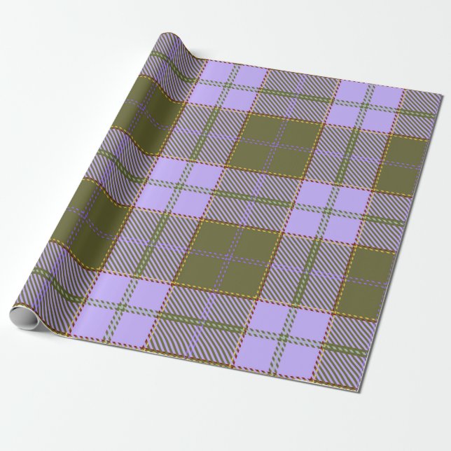 Papel De Presente Xadrez de Tartan verde e roxo - Scottish Seamless  (Desenrolado)