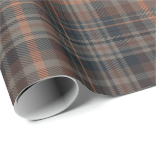 Papel De Presente Xadrez de Terras Escuras de Madeira