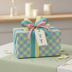 Papel De Presente Xadrez de verão