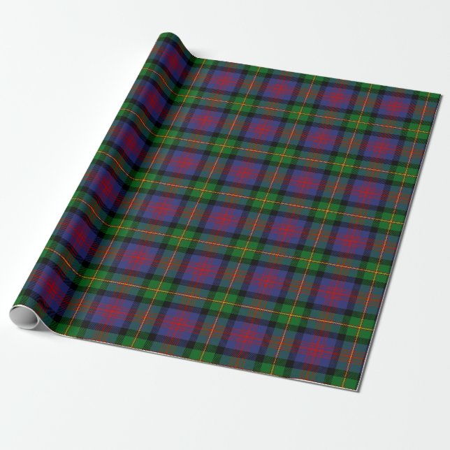 Papel De Presente Xadrez do Scottish Clan Logan Tartan (Desenrolado)