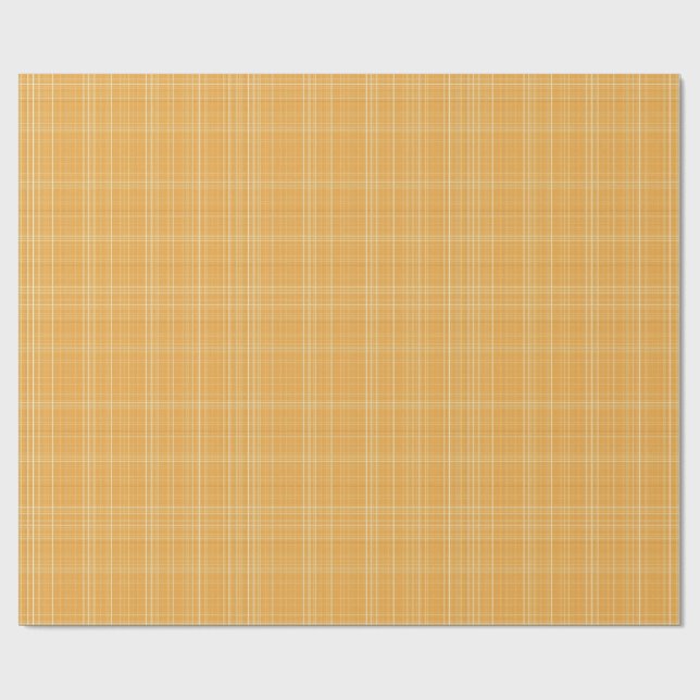 Papel De Presente Xadrez Dourado Sutil (Aberto)