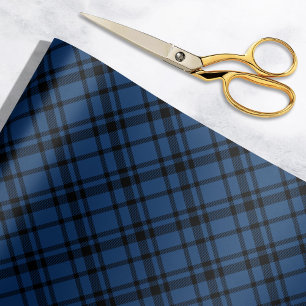 Papel De Presente Xadrez Escocês Azul Marinho de Férias