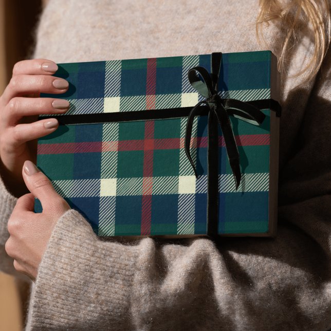 Papel De Presente Xadrez Escocês Ousado Natal Préppy (Criador carregado)