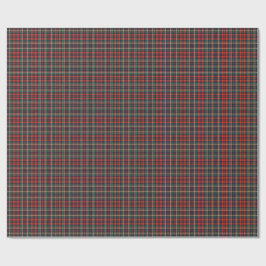 Papel De Presente Xadrez Escocês Vermelho e Verde Tradicional