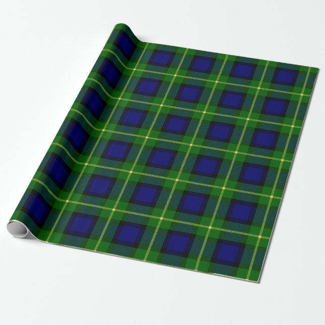 Papel De Presente Xadrez Escocesa Clan Gordon Tartan (Desenrolado)