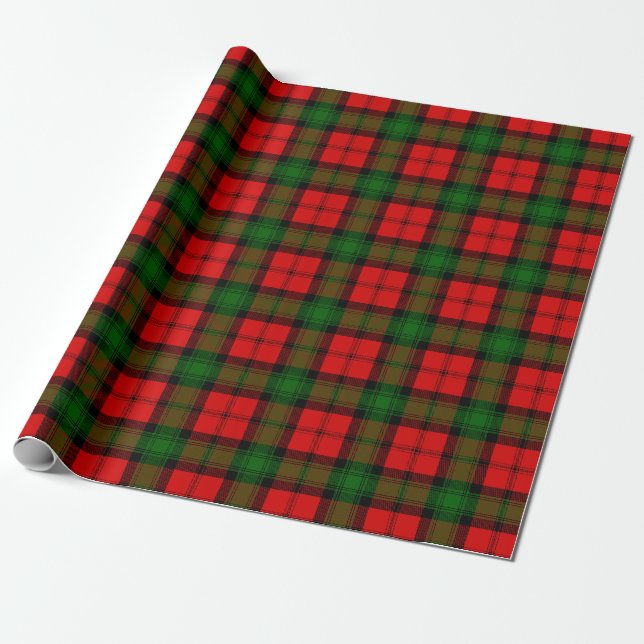 Papel De Presente Xadrez Escocesa Clan Kerr Tartan (Desenrolado)