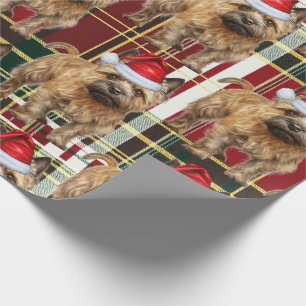 Papel De Presente Xadrez festiva Cairn Terrier Dog Natal