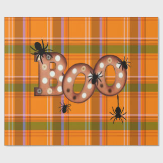 Papel De Presente Xadrez fofo de Halloween