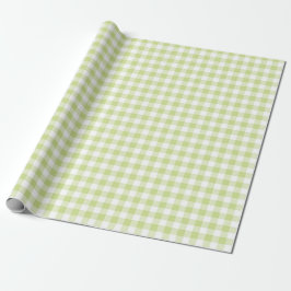 Papel De Presente Xadrez GINGHAM VERDE E BRANCA