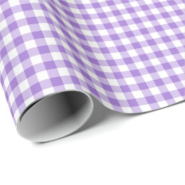 Papel De Presente Xadrez Gingham Violeta