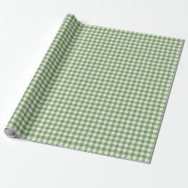 Papel De Presente Xadrez Imperfeito de Gingham Rustic Farmhouse Musg