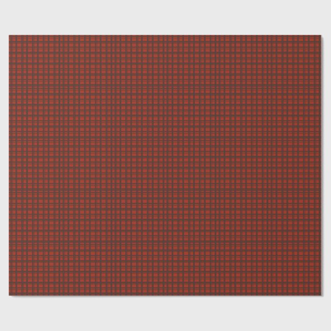 Papel De Presente xadrez marrom vermelho (Aberto)