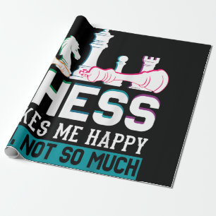 Papel De Presente Xadrez Me Faz Feliz Humor Engraçado Presente