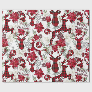 Papel De Presente Xadrez Natal