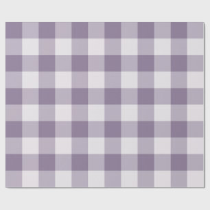 Papel De Presente Xadrez/Plaid de Búfalo Grande Lavanda