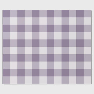 Papel De Presente Xadrez/Plaid de Búfalo Grande Lavanda